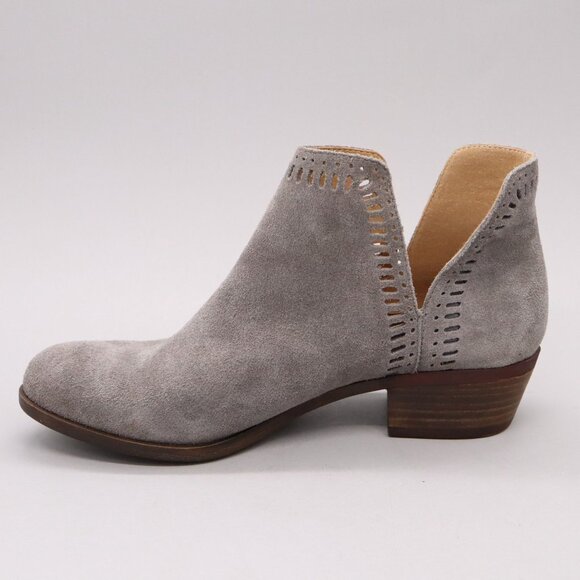 Lucky Brand Bustina Gray Slip On Ankle Boots Shoes Womens sz 9 Euro 39 Booties - Picture 12 of 16